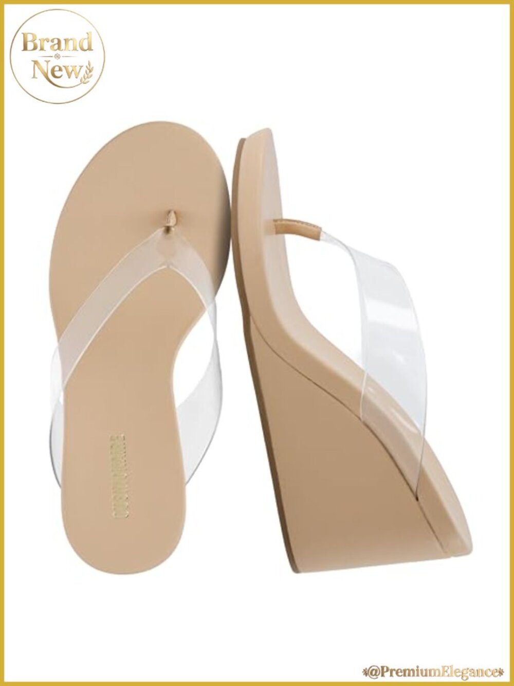 Womens Platform Wedge Thong Sandals Slip On Comfort Footbed Beach Casual